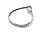 Victorian Etruscan Revival Silver Bypass Cuff Bracelet