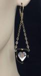 Victorian Gold Plated Mourning Pendant Earrings