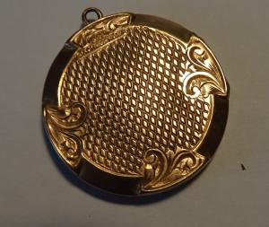 9ct Gold Antique Locket - 25mm Diameter