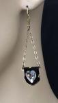 Victorian Gold Plated Mourning Pendant Earrings