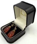 Vintage Victorian 9CT Gold Carnelian Scarab Earrings