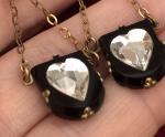 Victorian Gold Plated Mourning Pendant Earrings