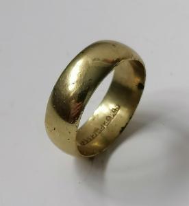 Edwardian 9ct Gold Wedding Band Ring