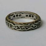 1930s Art Deco 9ct Gold Silver Eternity Ring