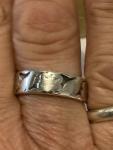 Vintage Sterling Silver Flower Bird Band Ring