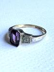 Art Deco Gold and Silver Paste Set Ring