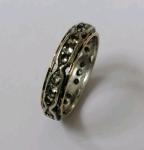 1930s Art Deco 9ct Gold Silver Eternity Ring