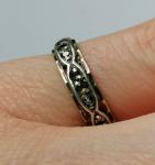 1930s Art Deco 9ct Gold Silver Eternity Ring