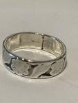 Vintage Sterling Silver Flower Bird Band Ring