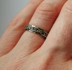 1930s Art Deco 9ct Gold Silver Eternity Ring