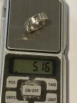 Vintage Sterling Silver Flower Bird Band Ring