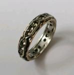 1930s Art Deco 9ct Gold Silver Eternity Ring