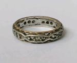 1930s Art Deco 9ct Gold Silver Eternity Ring