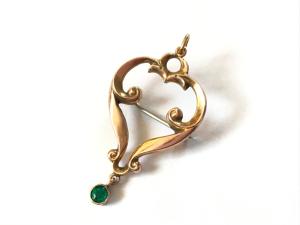 Edwardian 9ct Gold Lavaliere Pendant Necklace