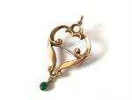 Edwardian 9ct Gold Lavaliere Pendant Necklace