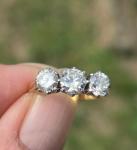 Stunning Antique 1.50ct Diamond Trilogy Ring
