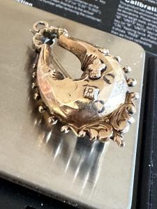 Victorian Rose Gold Brooch Pendant, 19th Century