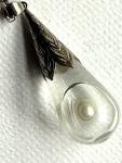 Edwardian Silver Pendant with Floating Pearl