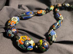 Vintage Venetian Millefiori Murano Glass Necklace
