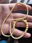 Antique 16-Inch Bone Necklace for Small Neck