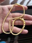 Antique 16-Inch Bone Necklace for Small Neck