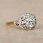 Vintage 2Ct Art Deco Diamond Engagement Ring