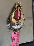 Victorian Rose Gold Brooch Pendant, 19th Century