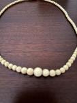 Antique 16-Inch Bone Necklace for Small Neck