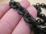 Long Antique Chain Link Necklace in Vulcanite