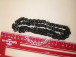 Long Antique Chain Link Necklace in Vulcanite