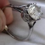 18Ct White Gold Cushion Cut Diamond Engagement Ring