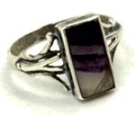 Early Victorian Sterling Silver Blue John Ring