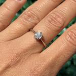 18ct White Gold Old Mine Cut Diamond Ring
