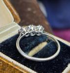 Antique Old Cut Diamond Trilogy Ring