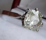 18Ct White Gold Cushion Cut Diamond Engagement Ring