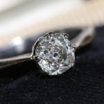18ct White Gold Old Mine Cut Diamond Ring