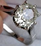 18Ct White Gold Cushion Cut Diamond Engagement Ring