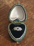 Art Deco Sapphire Diamond Platinum & Gold Ring