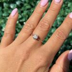 18ct White Gold Old Mine Cut Diamond Ring