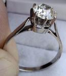 18Ct White Gold Cushion Cut Diamond Engagement Ring