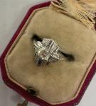 Art Deco 18K Diamond Vintage Engagement Ring