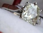 18Ct White Gold Cushion Cut Diamond Engagement Ring