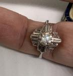 Art Deco 18K Diamond Vintage Engagement Ring