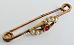Charming Antique Art Nouveau Bar Brooch