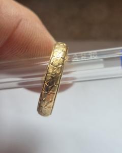 18ct Gold Vintage Ring, Size UK N1/2