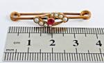 Charming Antique Art Nouveau Bar Brooch