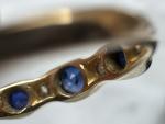 Vintage Gold Ring with 5-Stone Sapphire and Diamond
