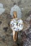 Rose Gold 1.70ct Old Cut Diamond Solitaire Ring