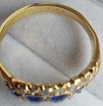 18Ct Gold Ceylon Sapphire Diamond Antique Ring