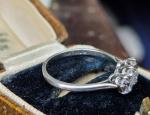 Antique Old Cut Diamond Trilogy Ring
